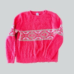 Cat & Jack Fluffy Geometric Sweater
